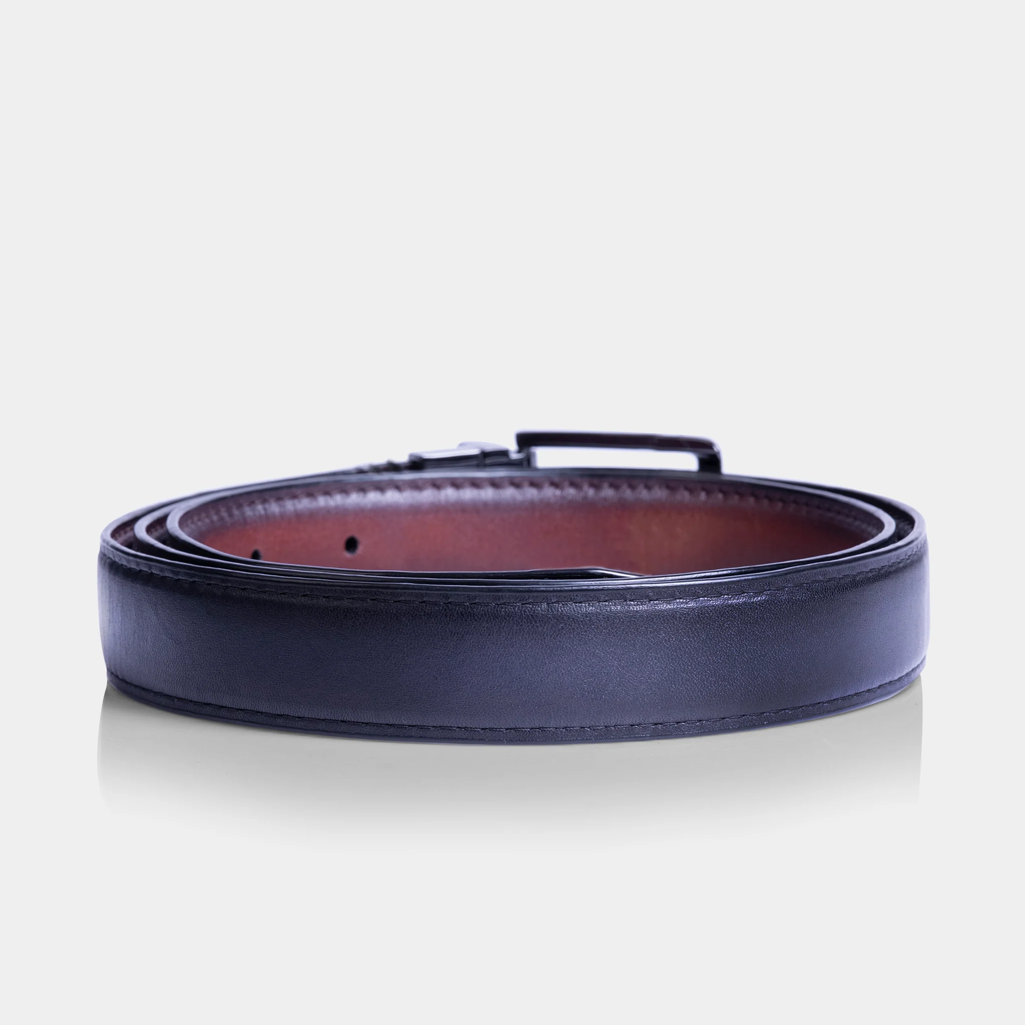 Beverly Reversible Two Tone Belt (Cognac / Navy) - Image 4